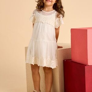 Mayoral Girls Toddler Cream Lace Dress 2T brand new NWT